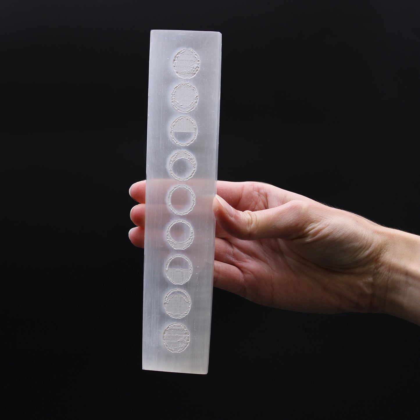 Selenite Flat Bar Charging Plate 20cm - Moon Cycles