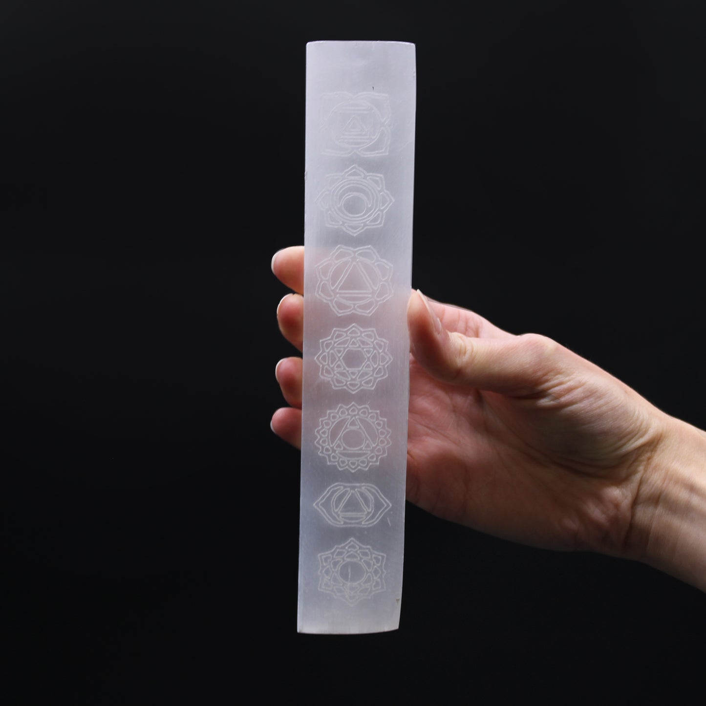 Selenite Flat Bar Charging Plate 20cm - Chakra