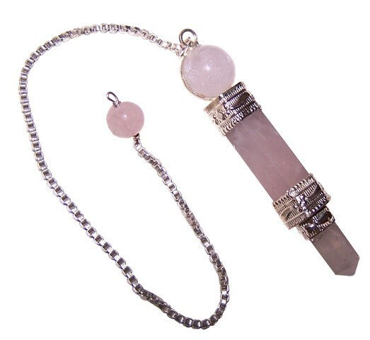 Pendulum - Rose Quartz, Rock Quartz, Amethyst