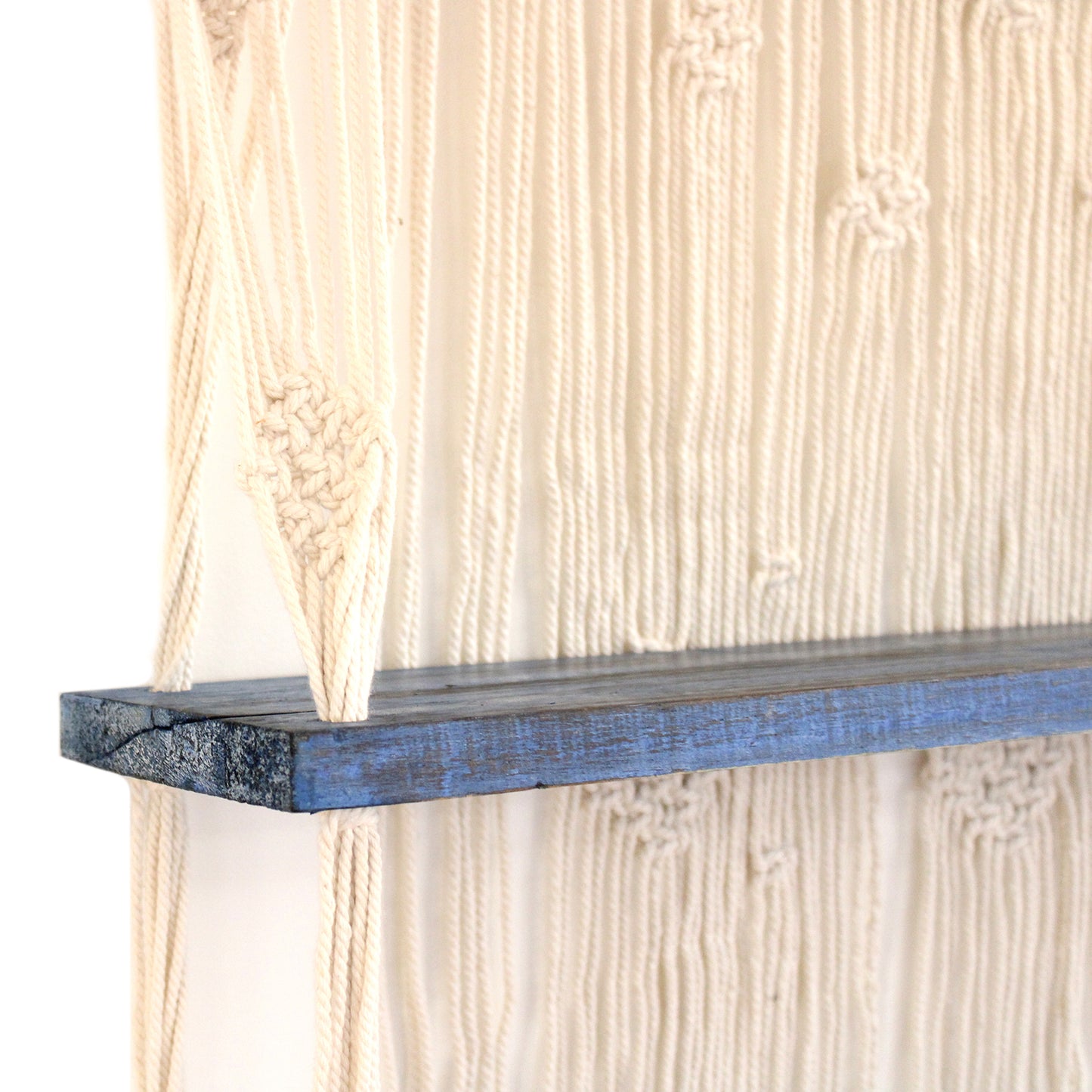Macrame Hanging Shelves - Brown -Blue-Black