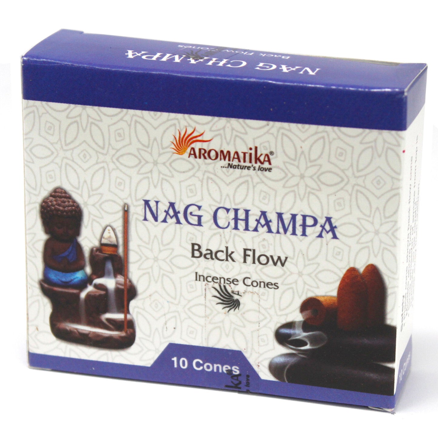 Aromatica Backflow Incense Cones - Palo Santo, Patchouli, Lavender, Nag Champa, Lotus