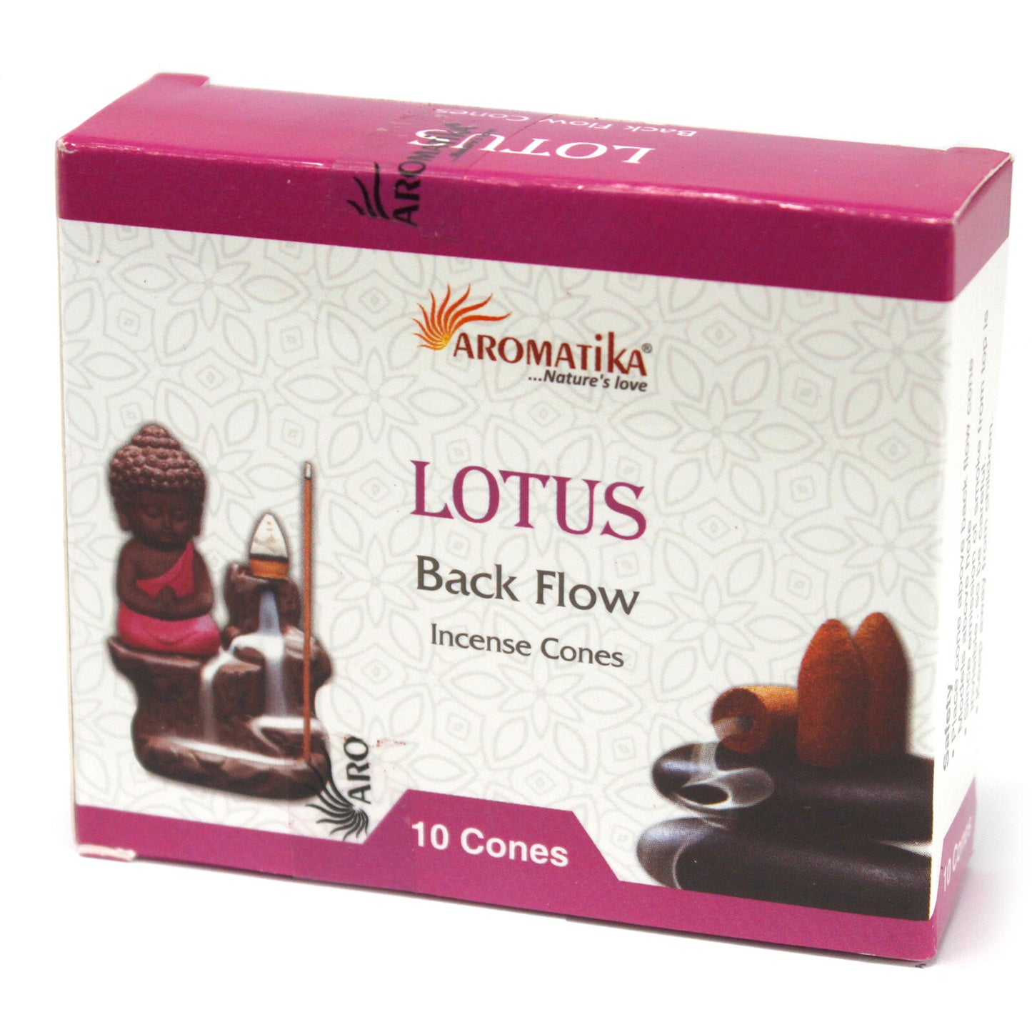 Aromatica Backflow Incense Cones - Palo Santo, Patchouli, Lavender, Nag Champa, Lotus