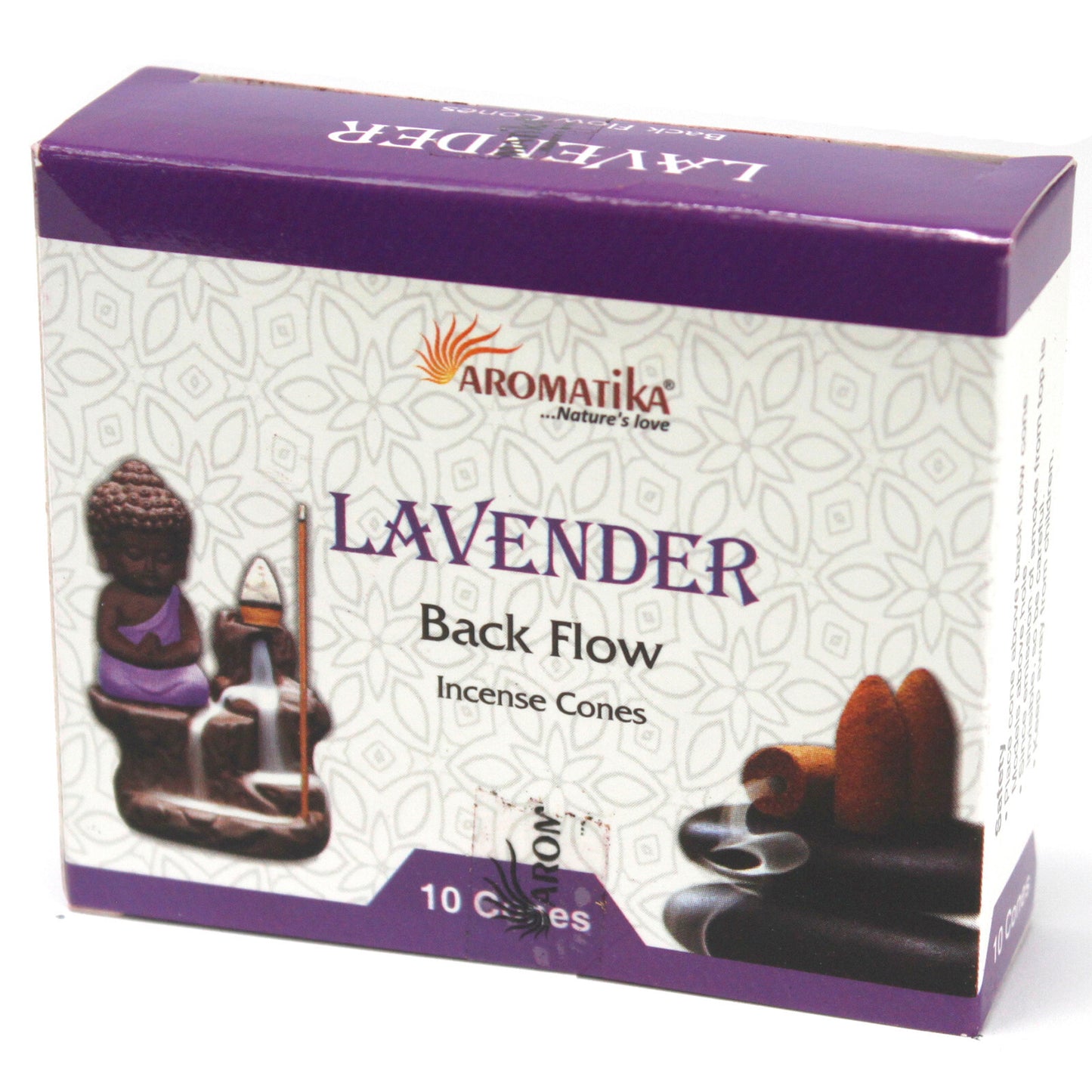 Aromatica Backflow Incense Cones - Palo Santo, Patchouli, Lavender, Nag Champa, Lotus