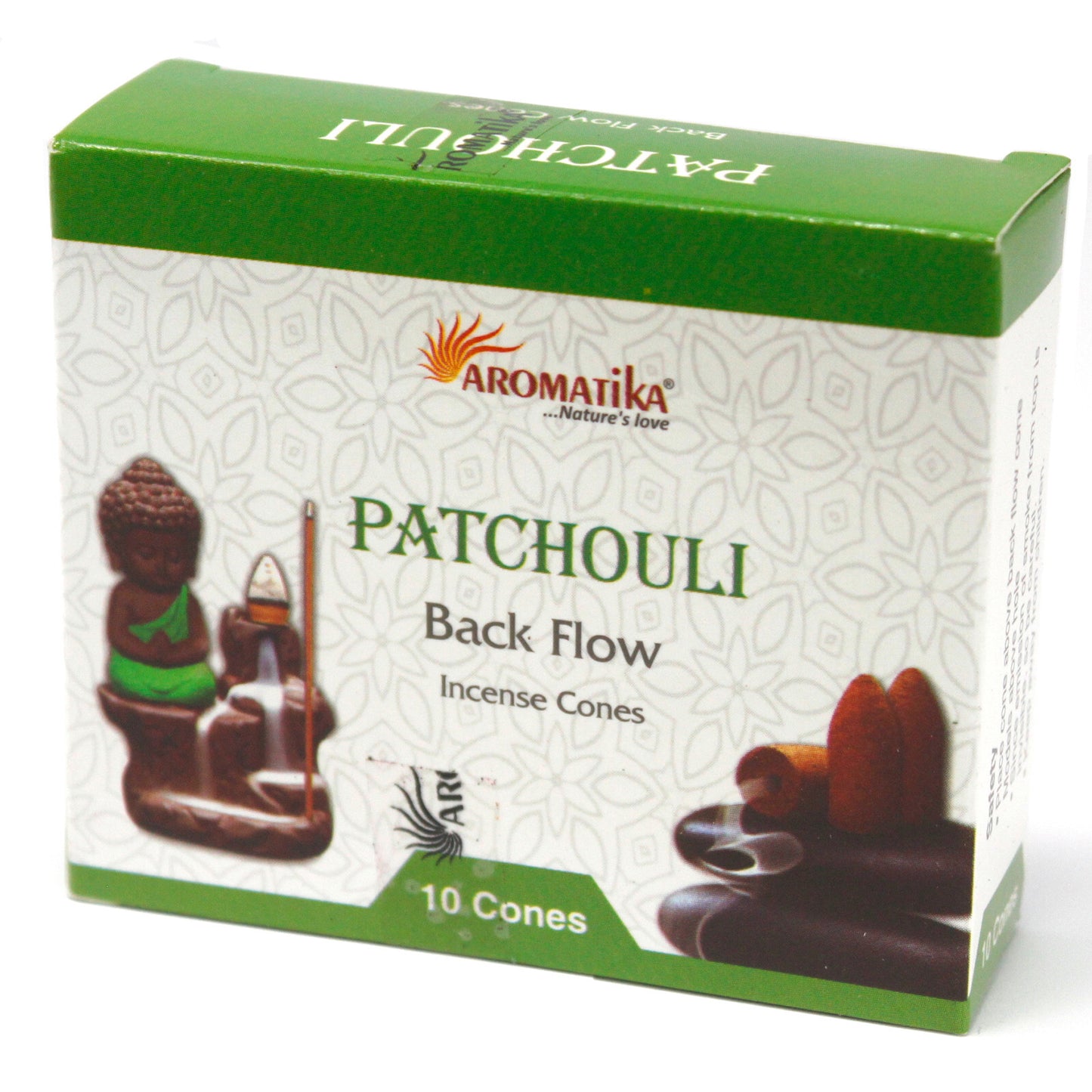 Aromatica Backflow Incense Cones - Palo Santo, Patchouli, Lavender, Nag Champa, Lotus