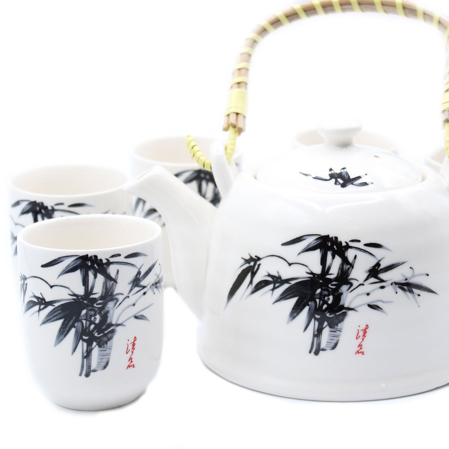 Herbal Teapot Set - Classic White, Butterflies, Green Mosaic.Blue Star, Amber, Blue Pattern, White Stone Oriental, Chinese Fan