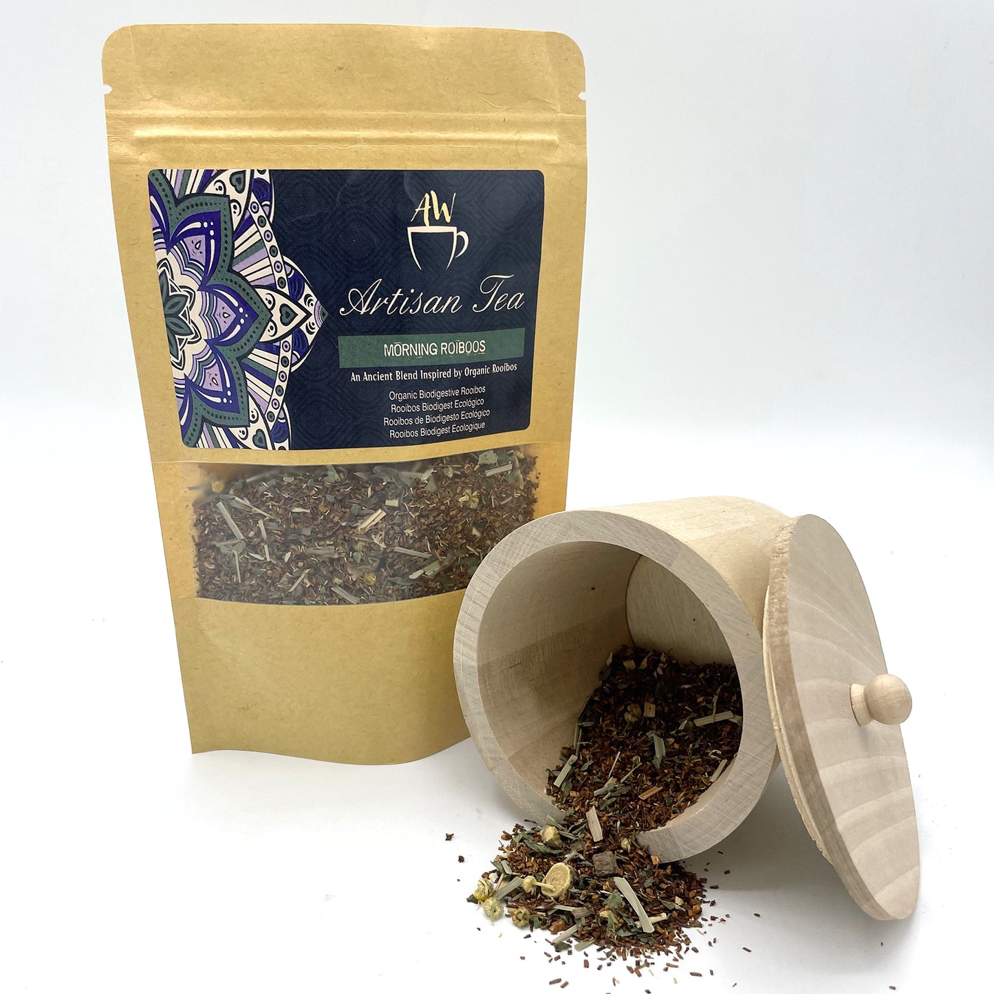 Artisan Tea - 50g Bags- Organic Biodigest Rooibos,Narnaja Black Tea, Cinnamon Black Tea, Dark Brown Magic, Mindful Meditation, Serenity Souk Blend, On Angel Wings