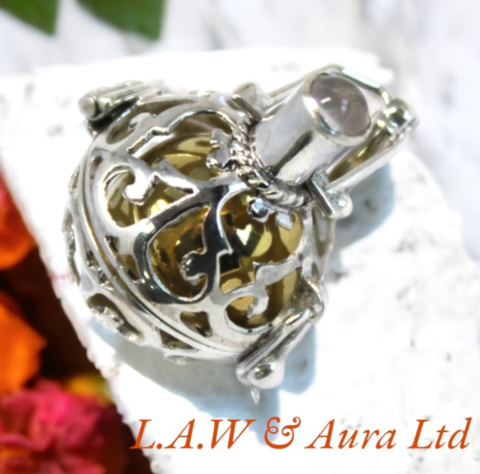 Silver Angel Bell - Guardian - 16mm
