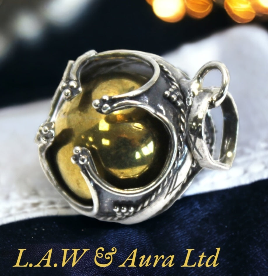 Silver Angel Bell - Prosperity - 16mm