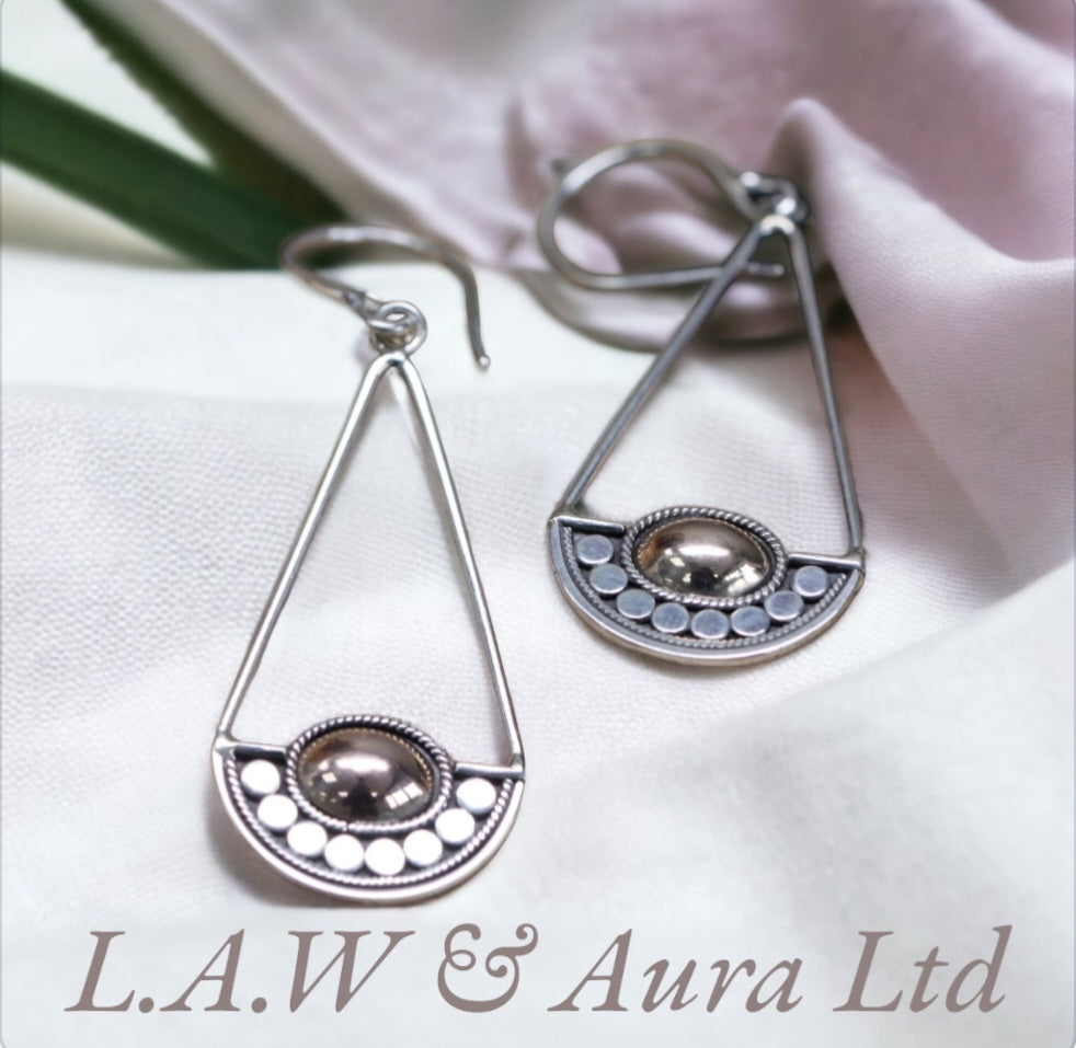 Silver & Gold Earring - Luna Balance