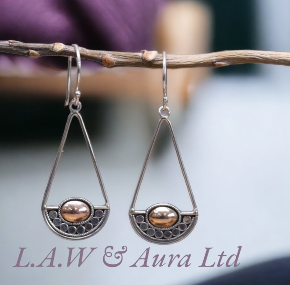 Silver & Gold Earring - Luna Balance