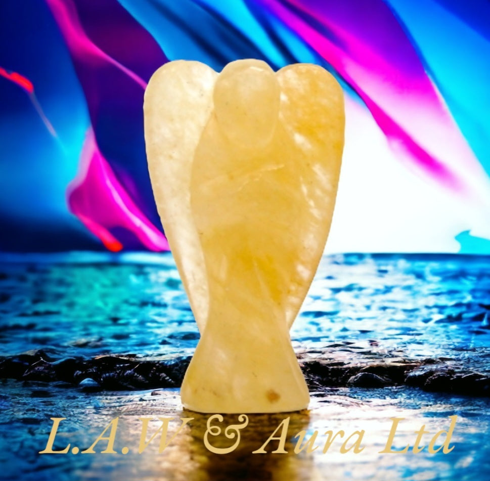 Hand carved Gemstone Angel Figures: Radiate Natural Beauty and Positive Energy
