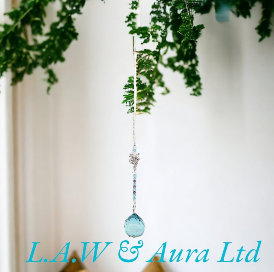 Turquoise Hanging Fairy Crystal