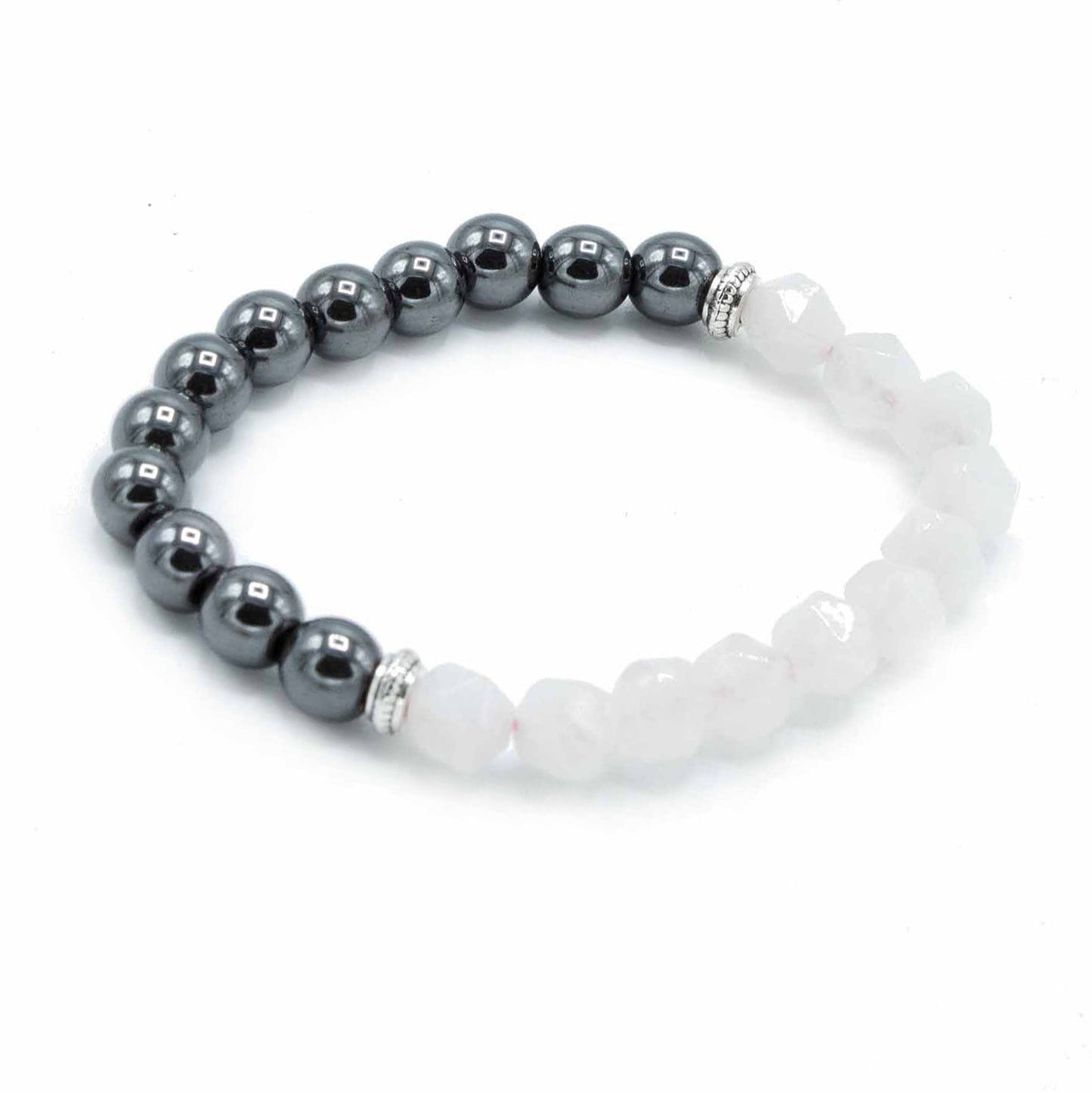 Faceted Gemstone Bracelet - Magnetc Rose Quartz