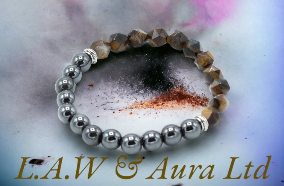 Faceted Gemstone Bracelet - Magnetic Tiger Eye