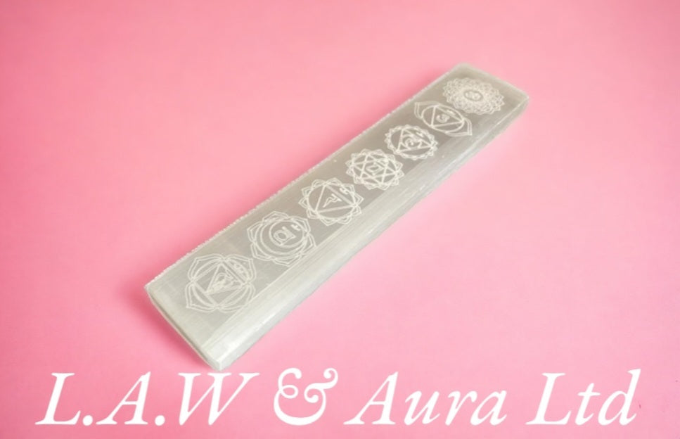 Selenite Flat Bar Charging Plate 20cm - Chakra