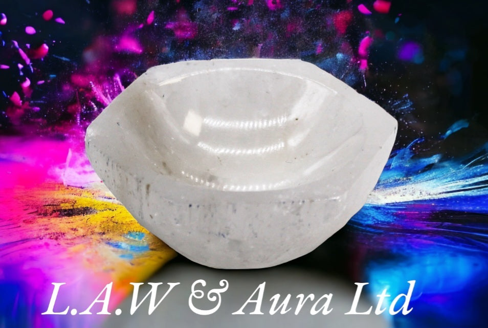 Selenite Hex Bowl - 6cm