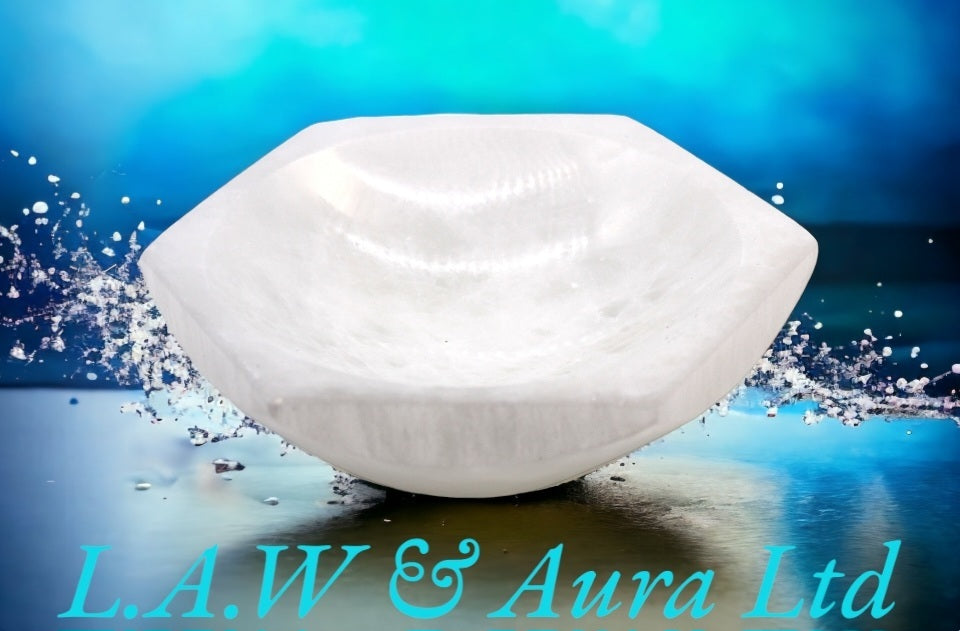 Selenite Hex Bowl - 15cm