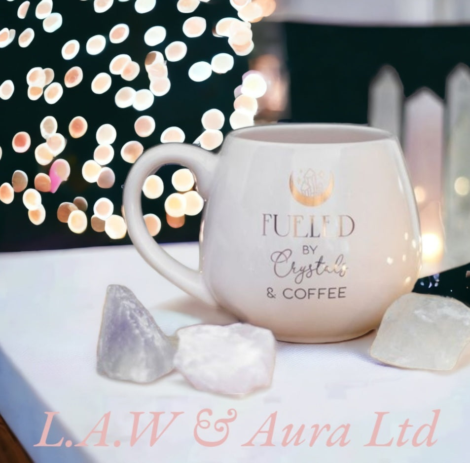 Crystals and Coffee Rounded Mug