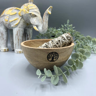 Wooden Smudge and Ritual Offerings Bowl