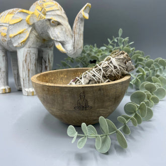 Wooden Smudge and Ritual Offerings Bowl