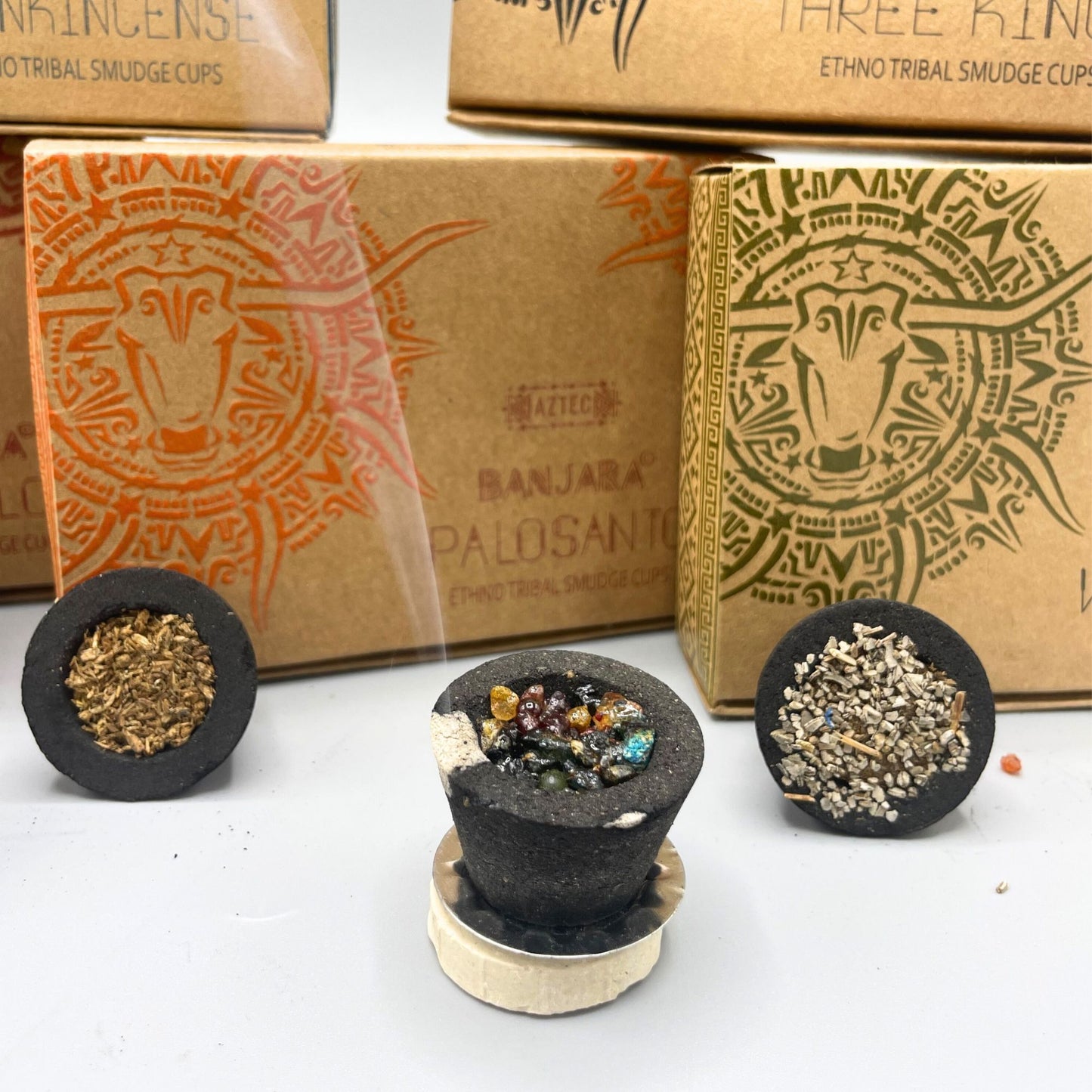 Banjara Smudge Cups - White Sage
