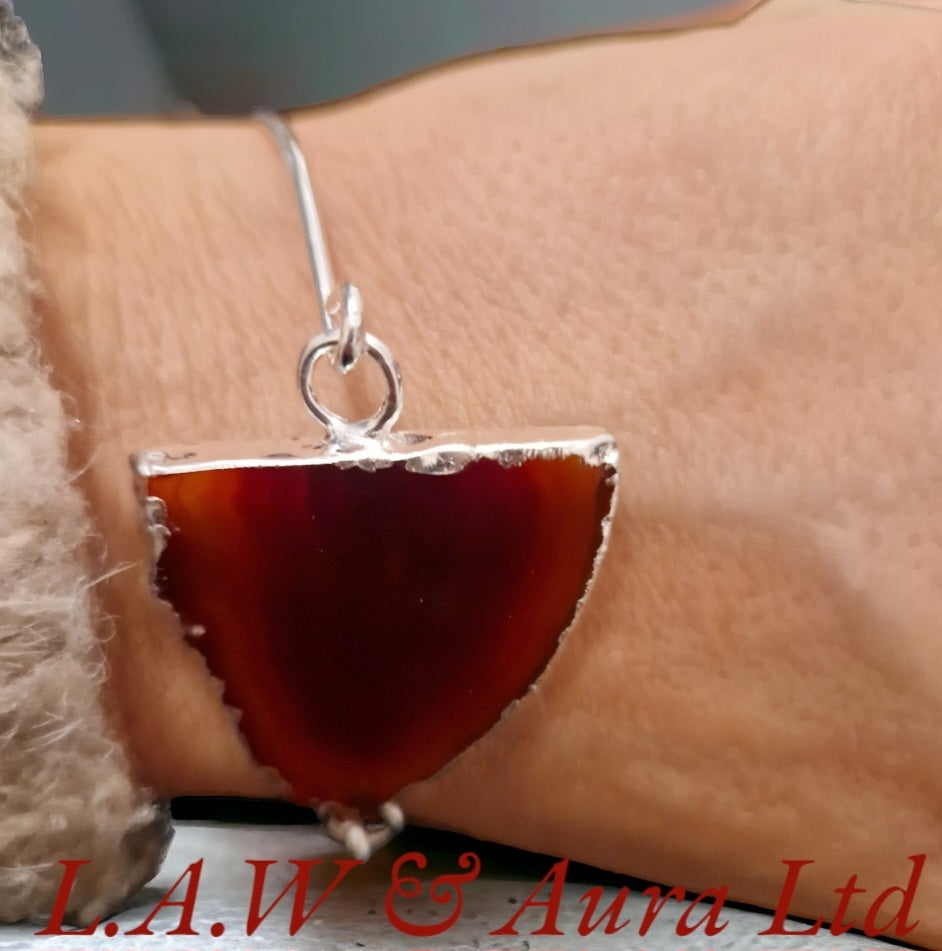 Half Geode Slice Bangle Silver/Electro Plated π§‘