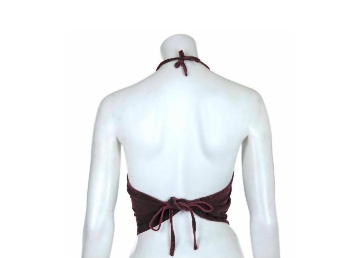 Moon Phases Design Halter Neck - Maroon