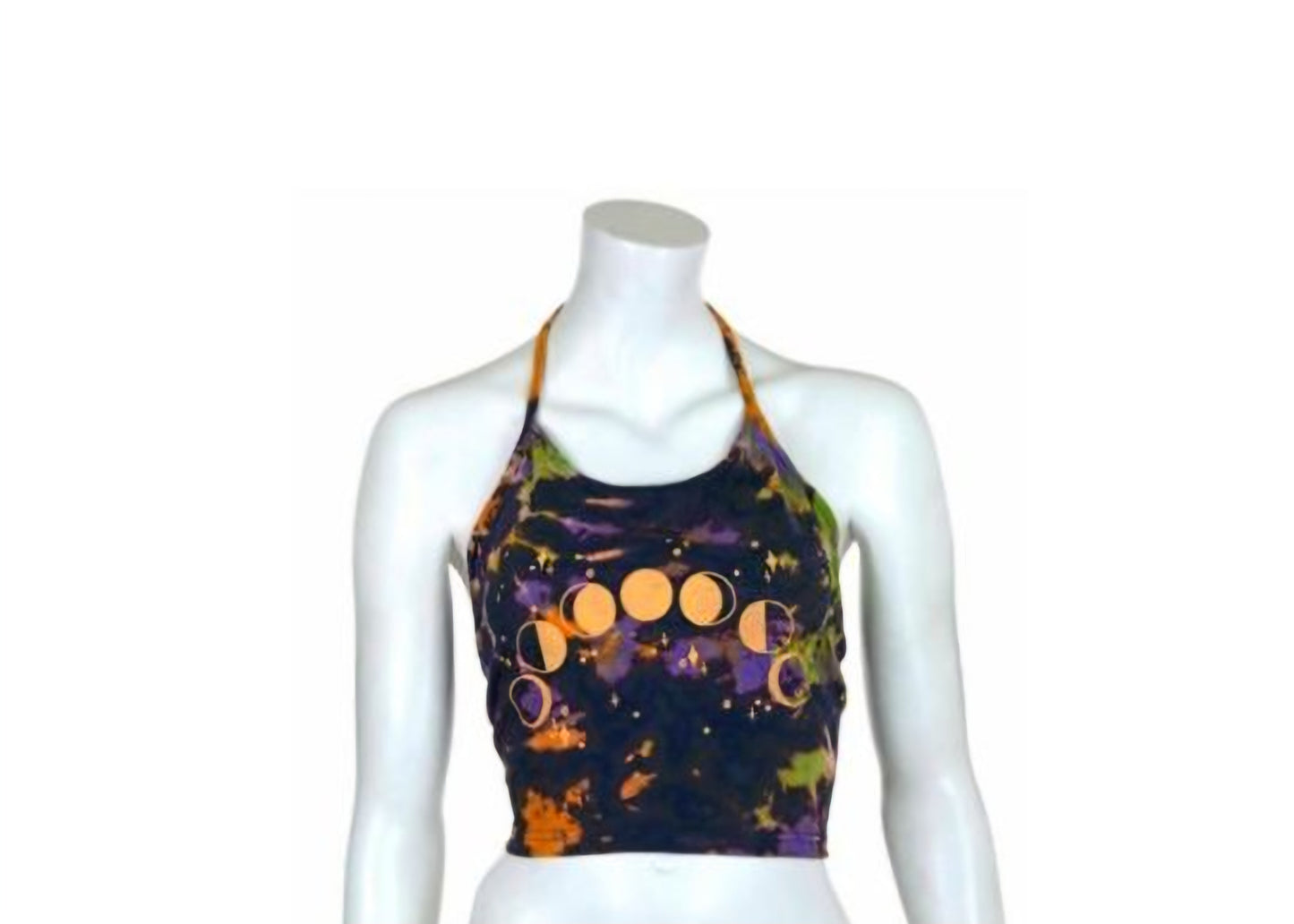 Moon Phases Design Halter Neck - Tie Dye