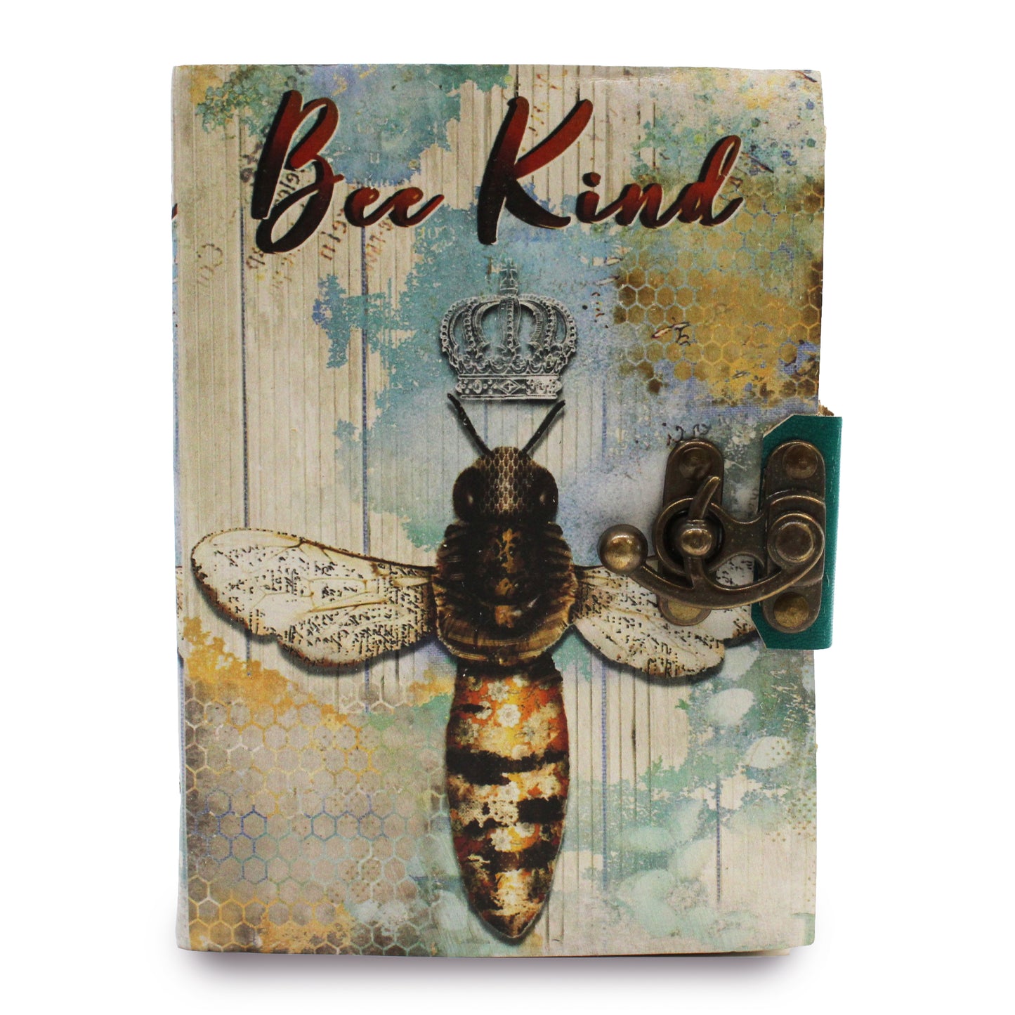 Leather "Bee Kind" Deckle-edge Notebook