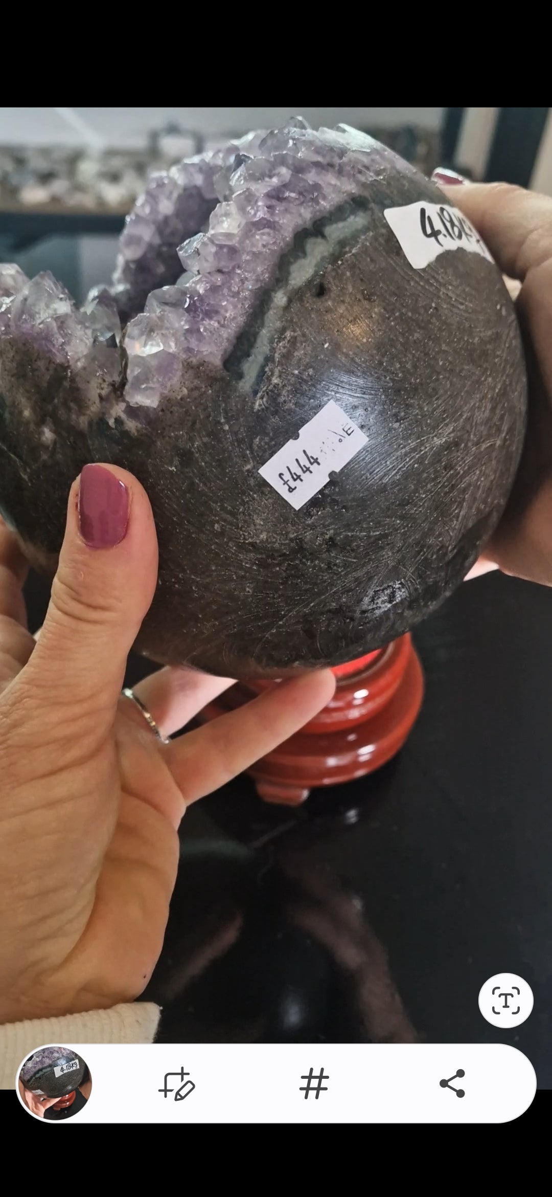 Large Heavy Amethyst Sphere đâ¨