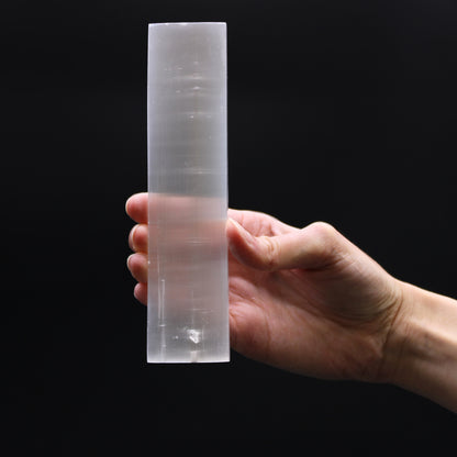 Selenite Flat Bar Charging Plate 15cm - plain