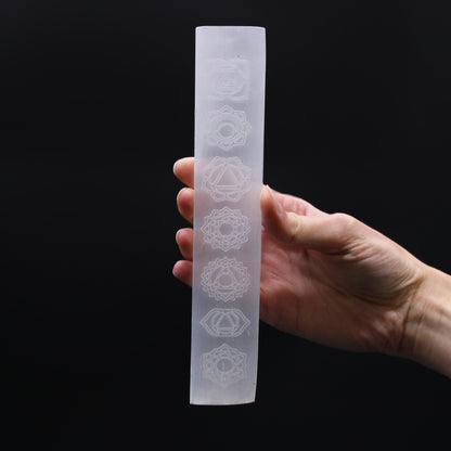 Selenite Flat Bar Charging Plate 20cm - Chakra