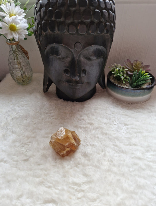 Rough Raw Mexican Honey Calcite Chunk