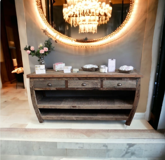 Centerpiece Recycled Wood Table - 180x60x80cm