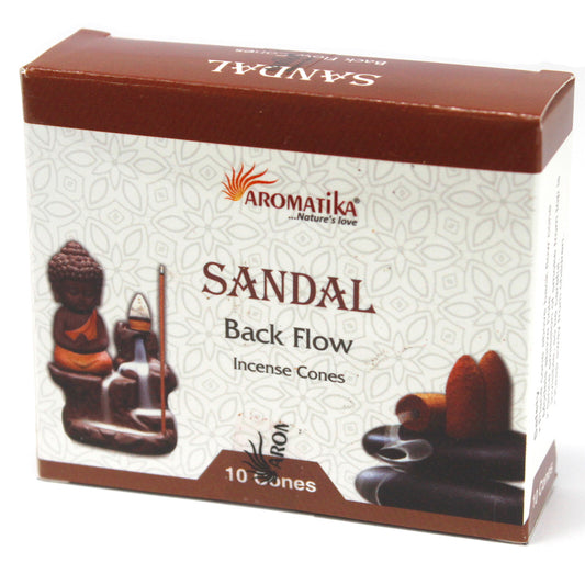 Aromatica Backflow Incense Cones - White Sage, Sandalwood, 7 Chakras, Rose, Dragons Blood