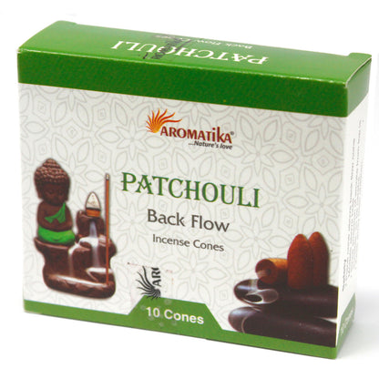 Aromatica Backflow Incense Cones - Palo Santo, Patchouli, Lavender, Nag Champa, Lotus