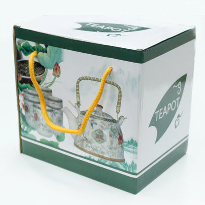 Herbal Teapot Set - Classic White, Butterflies, Green Mosaic.Blue Star, Amber, Blue Pattern, White Stone Oriental, Chinese Fan