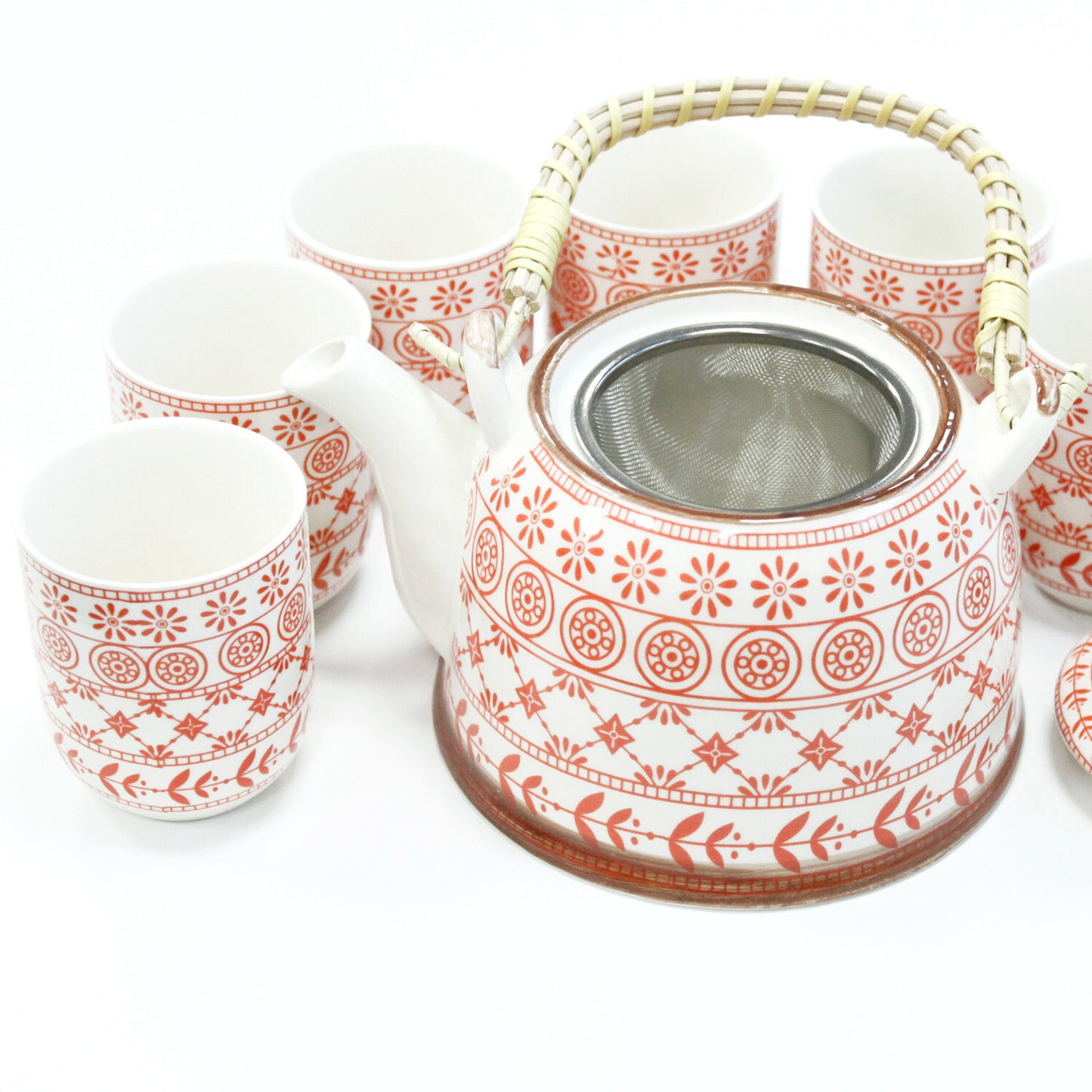 Herbal Teapot Set - Classic White, Butterflies, Green Mosaic.Blue Star, Amber, Blue Pattern, White Stone Oriental, Chinese Fan