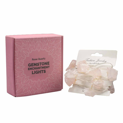 Gemstone Enchantment Lights- Rose Quartz, Celestite, Citrine, Mixed Rocks, Amethyst, Crystal Jade, Himalayam Rock Salt, Orange Jade