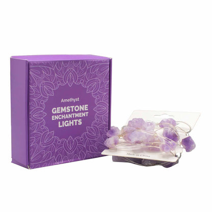 Gemstone Enchantment Lights- Rose Quartz, Celestite, Citrine, Mixed Rocks, Amethyst, Crystal Jade, Himalayam Rock Salt, Orange Jade