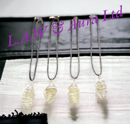 Citrine Caged Crystal Pendants