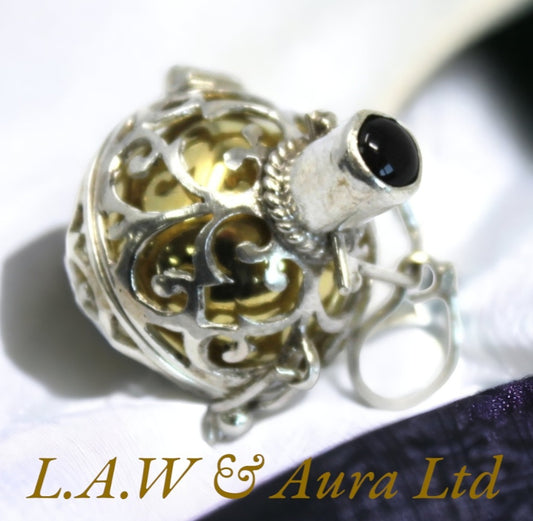 Silver Angel Bell - Night-time - 18mm