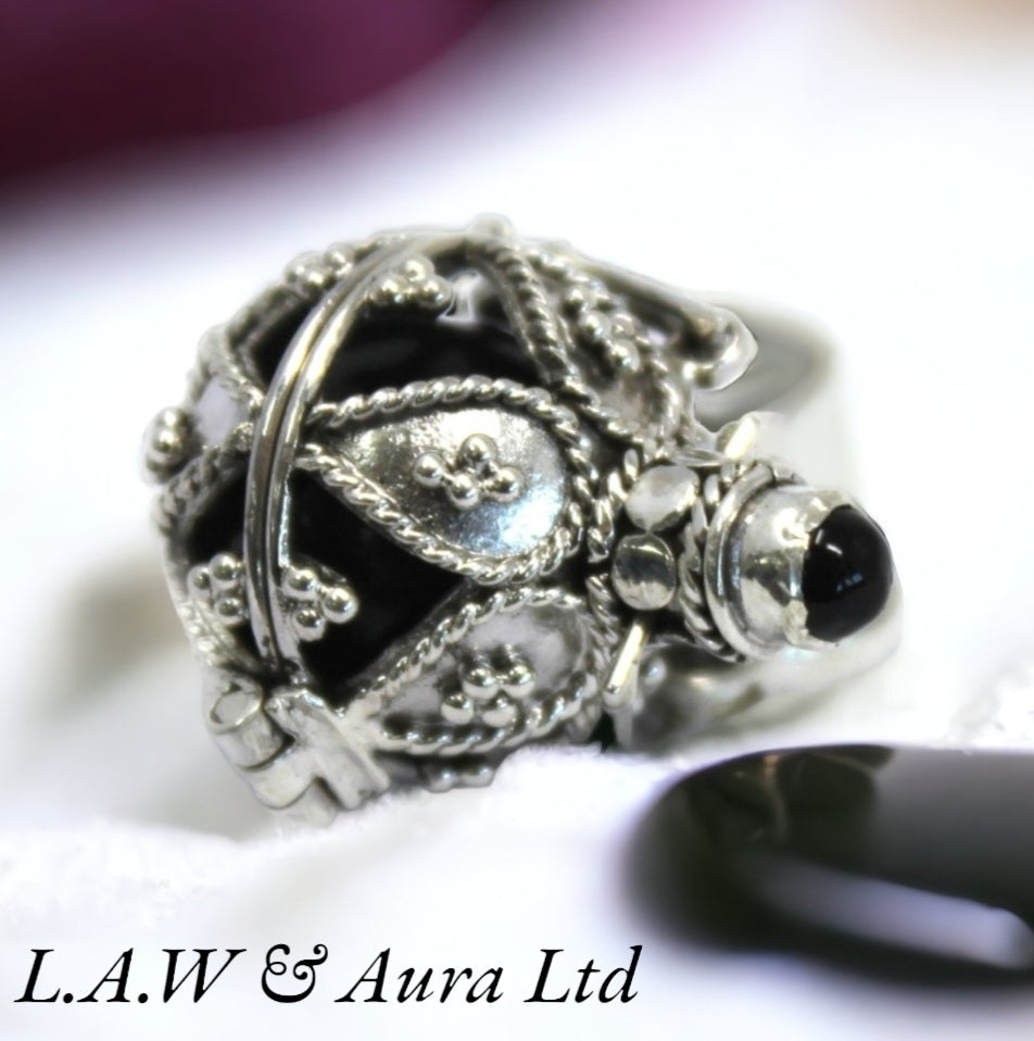 Silver Angel Bell - Darkness - 16mm