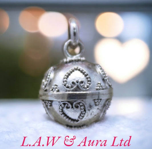 Silver Angel Bell - Love - 12mm