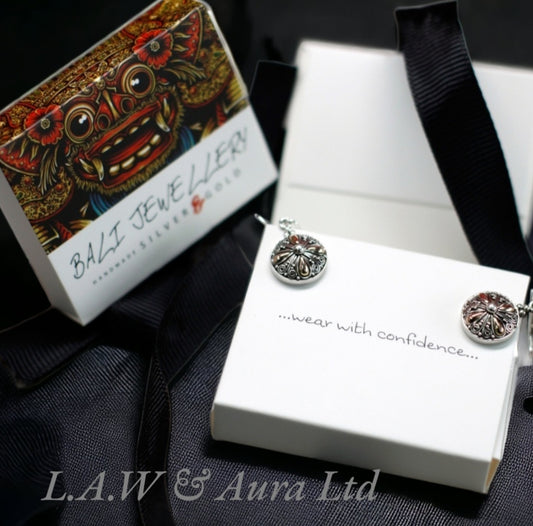 Silver & Gold Earring - Classic Round
