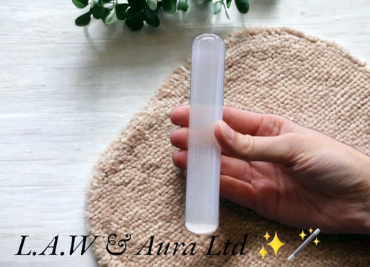Selenite Wand - 16 cm (Round Both Ends)