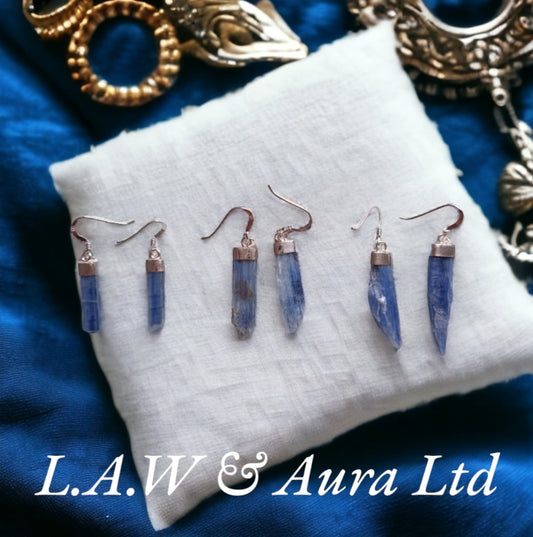 925 Sterling Silver Blue Kyanite Earrings