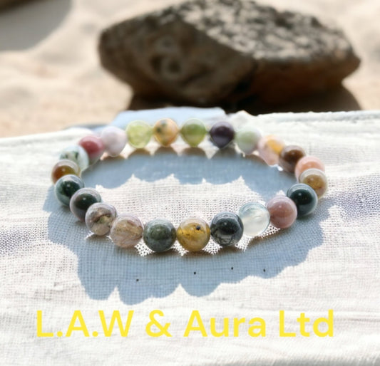 Power Bracelet - Moss Agate