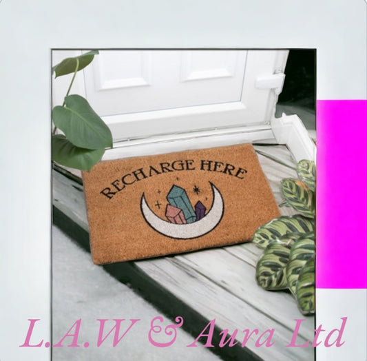 Natural Recharge Here Crystal Doormat
