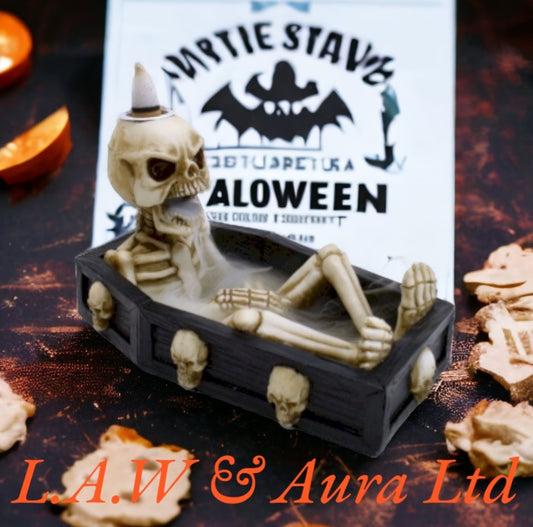 Skeleton in the Coffin Backflow Incense Burner